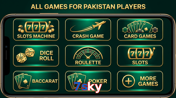Main screen of 7Sky games page for PK players